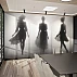 Elegant Woman Silhouette Wall Mural – Minimal Grey Fashion Art Design