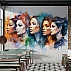 Colorful Women Portrait Wall Mural – Modern Artistic Face Design Colorful Women Portrait Wall Mural – Modern Artistic Face Design
