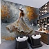 Elegant Autumn Woman Wall Mural – Artistic Dress Nature Design