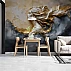 Golden Abstract Lady Wall Mural – Luxury Marble Art Design