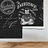 Vintage Barbershop Wall Mural – Black Brick Salon Wallpaper for Modern Barber Shops
