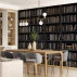 Classic Library Bookshelf Wall Mural – Vintage Study Room Design