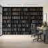 Classic Library Bookshelf Wall Mural – Vintage Study Room Design