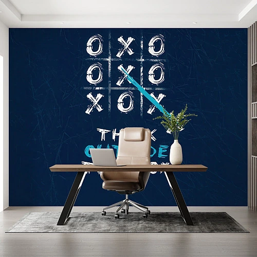 Tic Tac Toe Chalkboard Wall Mural – Think Outside Modern Design
