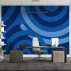 Abstract Blue Wave Wall Mural – Modern Geometric Flow Design