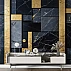 Black Marble Geometric Wall Mural – Modern Luxury Gold Panel Design Black Marble Geometric Wall Mural – Modern Luxury Gold Panel Design