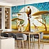 African Landscape Wall Mural – Ethnic Savannah Art Design African Landscape Wall Mural – Ethnic Savannah Art Design