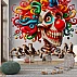 Colorful Skull Clown Wall Mural – Bold Urban Pop Art Design Colorful Skull Clown Wall Mural – Bold Urban Pop Art Design