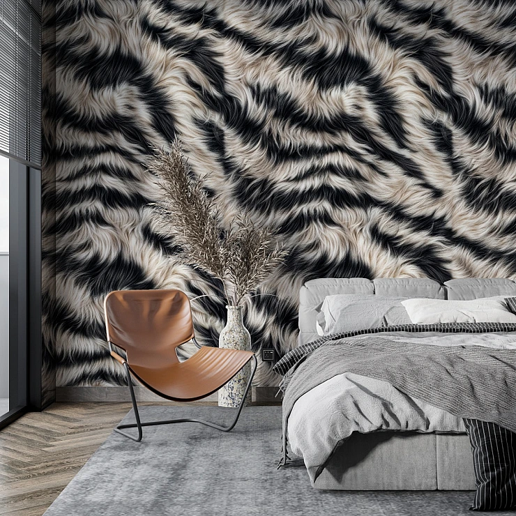 Faux Fur Texture Wall Mural – Luxury Animal Pattern Design Faux Fur Texture Wall Mural – Luxury Animal Pattern Design