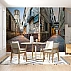 Old City Street Wall Mural – Historic European Alley Architecture Design Old City Street Wall Mural – Historic European Alley Architecture Design