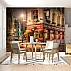 Vintage London Street Wall Mural – Cozy Night City Pub Design Vintage London Street Wall Mural – Cozy Night City Pub Design