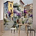 Mediterranean Village Wall Mural – Artistic European Street Painting Design