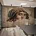 Ancient Mosaic Wall Mural – Classical Roman Art Portrait Design