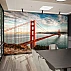 Golden Gate Bridge Wall Mural – Sunny Coastal City View Design Golden Gate Bridge Wall Mural – Sunny Coastal City View Design