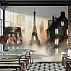 Paris Misty Skyline Wall Mural – Artistic Eiffel Tower City Design Paris Misty Skyline Wall Mural – Artistic Eiffel Tower City Design