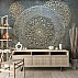 Beige Black Geometric Wall Mural – Modern Minimal Industrial Design Beige Black Geometric Wall Mural – Modern Minimal Industrial Design