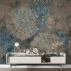 Vintage Mandala Texture Wall Mural – Rustic Blue Abstract Pattern Design Vintage Mandala Texture Wall Mural – Rustic Blue Abstract Pattern Design