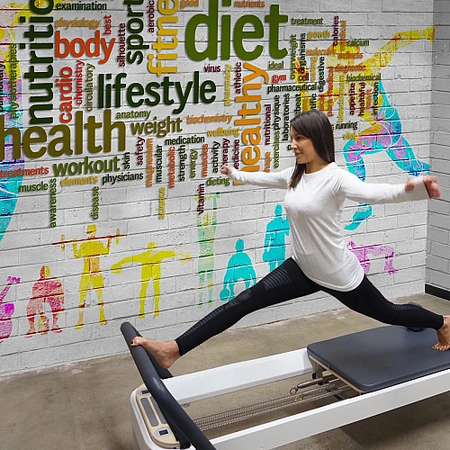 Fitness Motivation Wall Mural – Health Lifestyle Typography Design