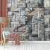 3D Marble Block Wall Mural – Modern Stone Texture Panel Design