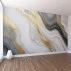 Black Gold Marble Wall Mural – Luxury Abstract Flow Design