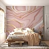Pink Marble Wave Wall Mural – Luxury Gold Vein Abstract Design