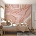 Pink Marble Wave Wall Mural – Luxury Gold Vein Abstract Design