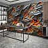 3D Industrial Stone Wall Mural – Abstract Orange Texture Design 3D Industrial Stone Wall Mural – Abstract Orange Texture Design