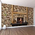 Rustic Fireplace Stone Wall Mural – Cozy Cabin Rock Design Rustic Fireplace Stone Wall Mural – Cozy Cabin Rock Design