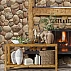 Rustic Fireplace Stone Wall Mural – Cozy Cabin Rock Design Rustic Fireplace Stone Wall Mural – Cozy Cabin Rock Design
