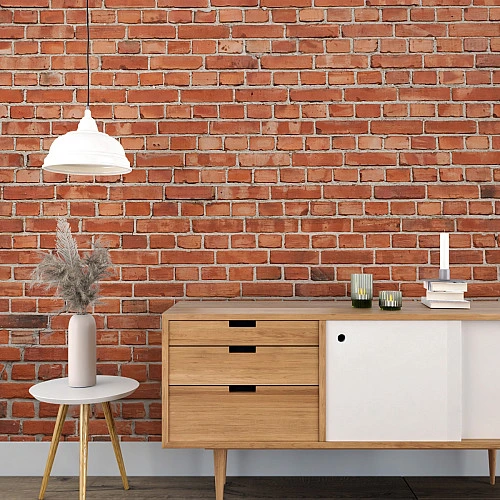 Red Brick Wall Mural – Classic Industrial Texture Design