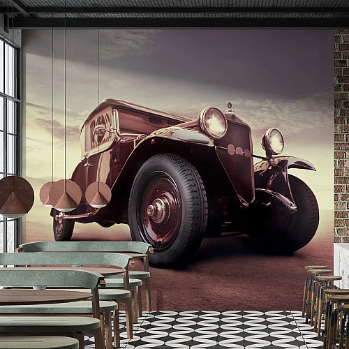 Vintage Classic Car Wall Mural – Retro Automotive Design