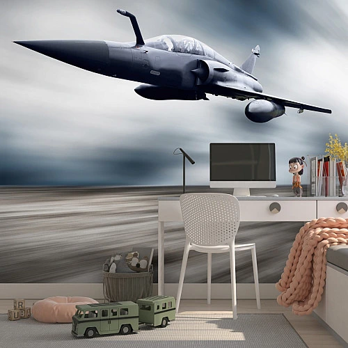Jet Fighter Motion Wall Mural – High Speed Aviation Design