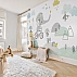 Cute Elephant Kids Wall Mural – Minimal Scandinavian Animal Design