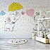 Cute Baby Elephant Wall Mural – Cartoon Nursery Love Design Cute Baby Elephant Wall Mural – Cartoon Nursery Love Design
