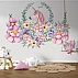 Floral Unicorn Wall Mural – Pastel Nursery Rainbow Flower Design