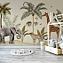 Safari Jungle Animals Wall Mural – Elegant Kids Wildlife Design