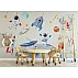 Cute Space Adventure Wall Mural – Kids Astronaut & Rocket Design Cute Space Adventure Wall Mural – Kids Astronaut & Rocket Design