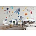 Cute Space Adventure Wall Mural – Kids Astronaut & Rocket Design Cute Space Adventure Wall Mural – Kids Astronaut & Rocket Design