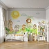 Jungle Animals Kids Wall Mural – Cute Safari Cartoon Nursery Design Jungle Animals Kids Wall Mural – Cute Safari Cartoon Nursery Design