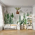 Kids Forest Adventure Wall Mural – Watercolor Woodland Nursery Wallpaper