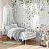 Whimsical Hanging Leaves Wall Mural – Soft Floral Nursery Wallpaper for Kids Room