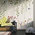 Whimsical Hanging Leaves Wall Mural – Soft Floral Nursery Wallpaper for Kids Room