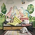 Colorful Dinosaur Kids Wall Mural – Cute Cartoon Nursery Design Colorful Dinosaur Kids Wall Mural – Cute Cartoon Nursery Design