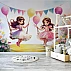Princess Swing Kids Wall Mural – Cute Girls Balloon Garden Design Princess Swing Kids Wall Mural – Cute Girls Balloon Garden Design