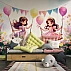 Princess Swing Kids Wall Mural – Cute Girls Balloon Garden Design Princess Swing Kids Wall Mural – Cute Girls Balloon Garden Design