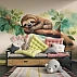 Cute Sloth Kids Wall Mural – Jungle Animal Nursery Design