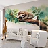 Cute Sloth Kids Wall Mural – Jungle Animal Nursery Design