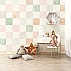 Pastel Square Pattern Wall Mural – Minimal Kids Checkered Design Pastel Square Pattern Wall Mural – Minimal Kids Checkered Design