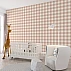 Soft Beige Checkered Wall Mural – Minimal Gingham Nursery Design