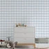 Soft Blue Checkered Wall Mural – Minimal Kids Pattern Design Soft Blue Checkered Wall Mural – Minimal Kids Pattern Design